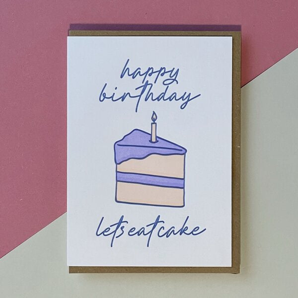 Happy Birthday Lets Eat Cake Card