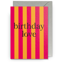 Birthday Love Stripe Card