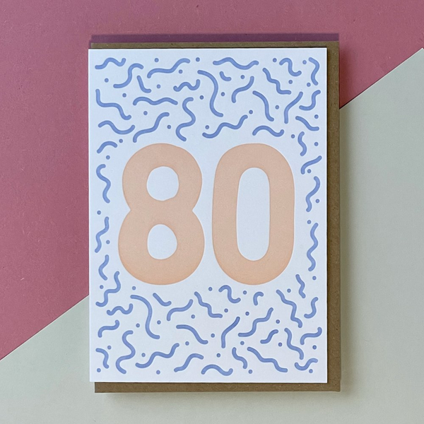 80 Birthday Card