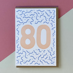 80 Birthday Card