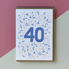 40 Birthday Card