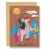 Space Cowgirls Birthday Card
