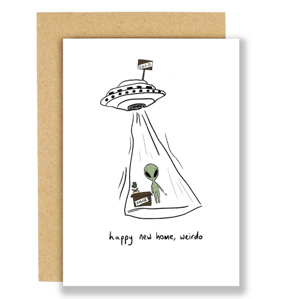 Happy New Home Weirdo Alien Card