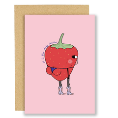 Cheeky Valentine Strawberry Card