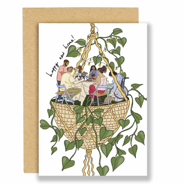 Hanging Plant Happy New Home Card