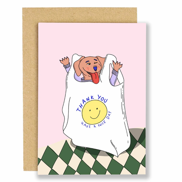 Dog In Bag Thank you Card