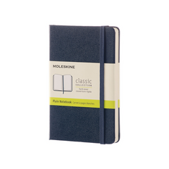 Moleskine Pocket Plain Hardcover Notebook Sapphire Blue