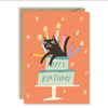 Crazy Cat Birthday Cake Card