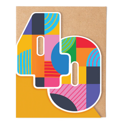 Age 40 Birthday Block Card