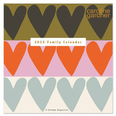 Caroline Gardner Hearts 2025 Family Organiser Calendar