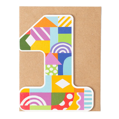 Age 1 Birthday Block Card