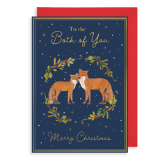Both Of You Foxes Christmas Card