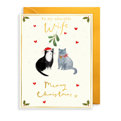 Wife Cats Christmas Card