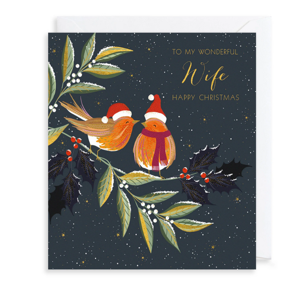Wife Robins Christmas Card