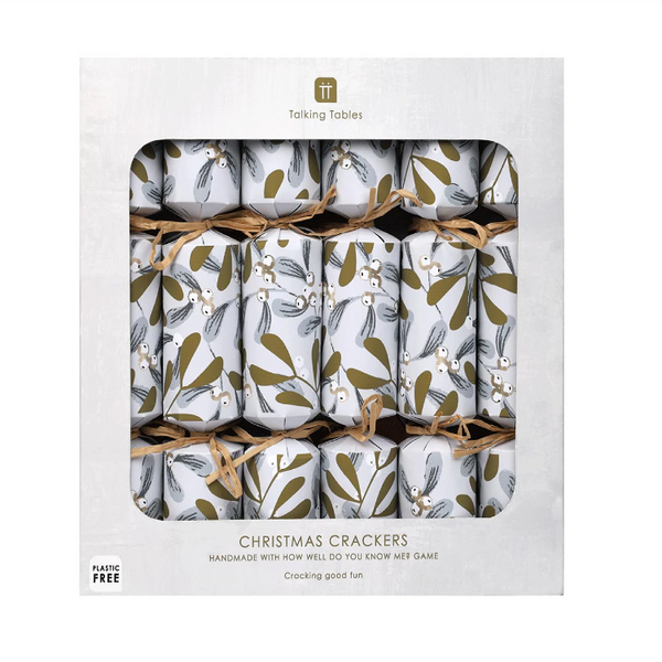 Botanical Mistletoe Mini Crackers 8pk