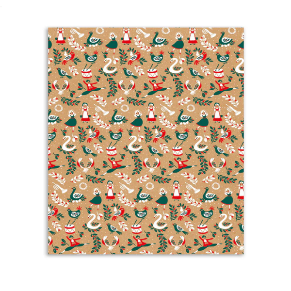 12 Days Christmas Flat Wrap