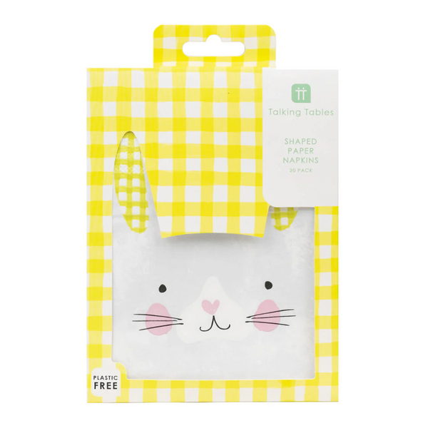 Spring Bunny Shaped Napkin Pack