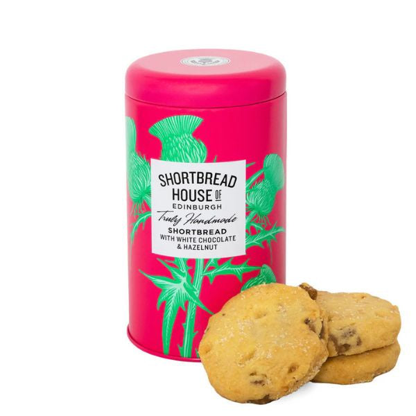 Shortbread with Hazelnut and White Chocolate Thistle Tin