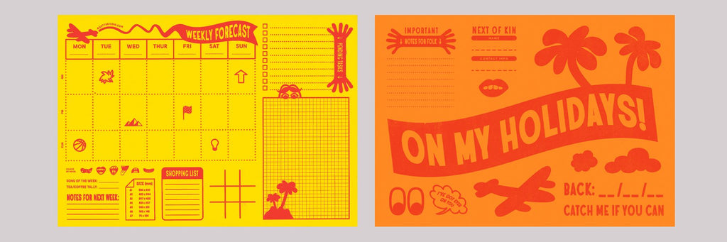 Weekly Planner - Yellow Risograph