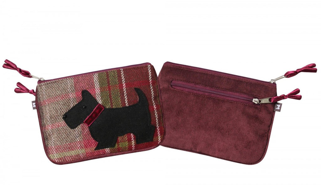 Plum Tweed Dog Juliet Purse