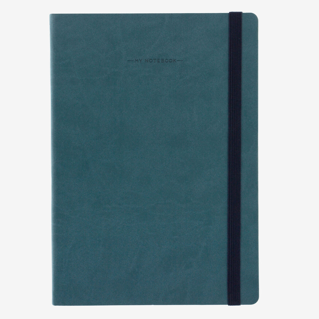 Large Squared Petrol Blue Notebook