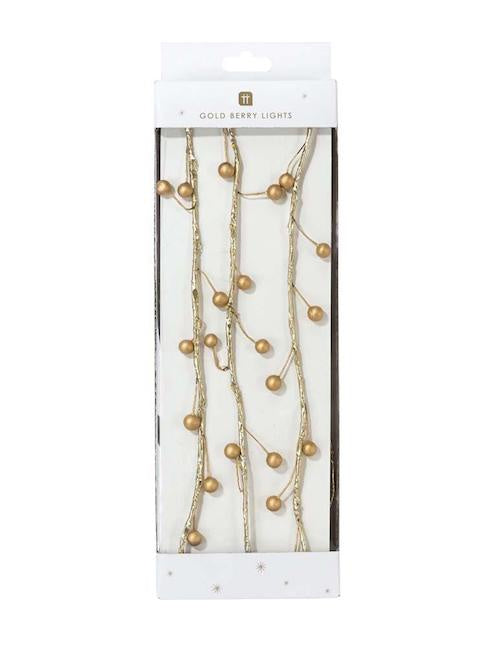Gold Berry Branch Lights