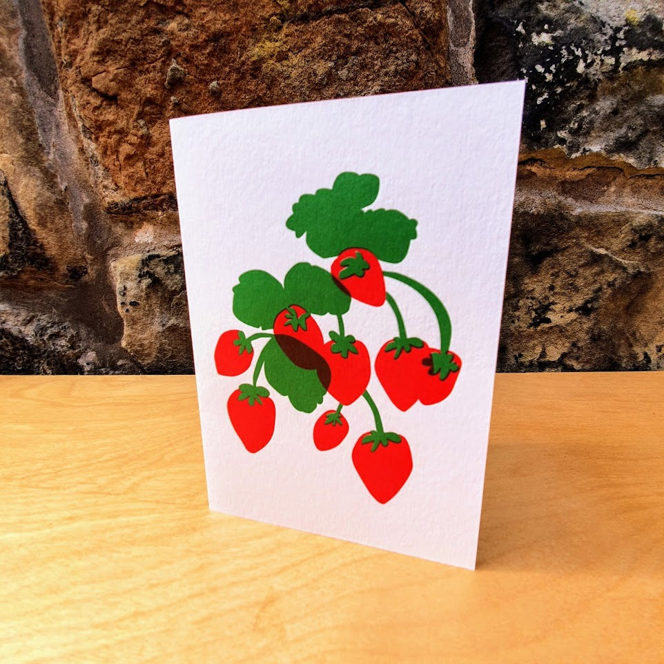 Strawberry Print Card