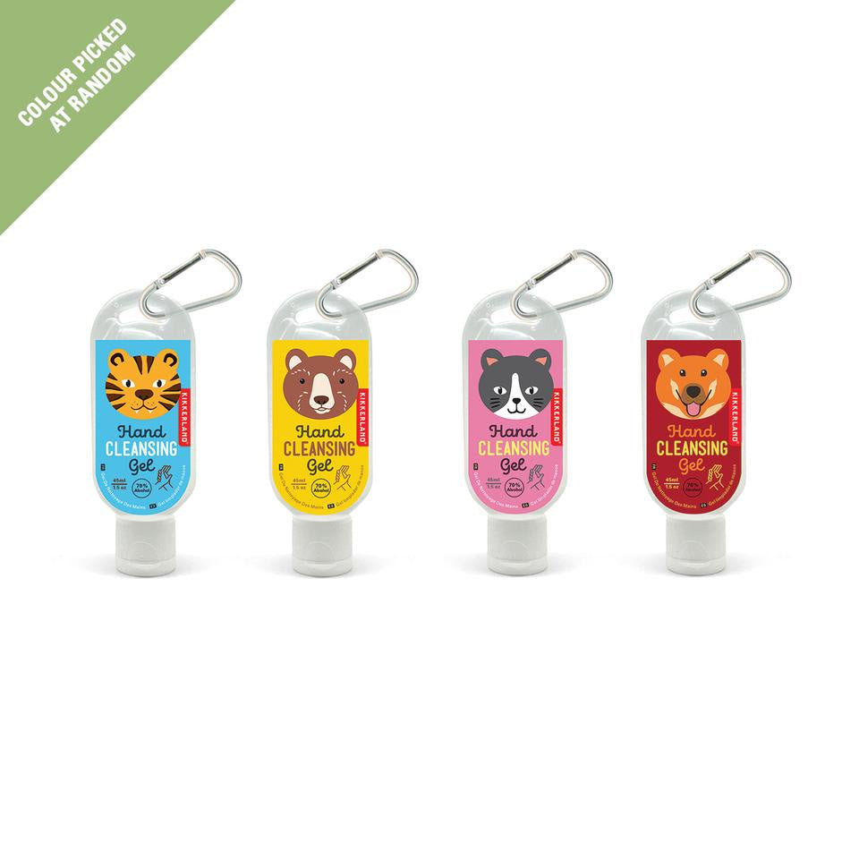 Hand Cleansing Caribiner Bottle Animals
