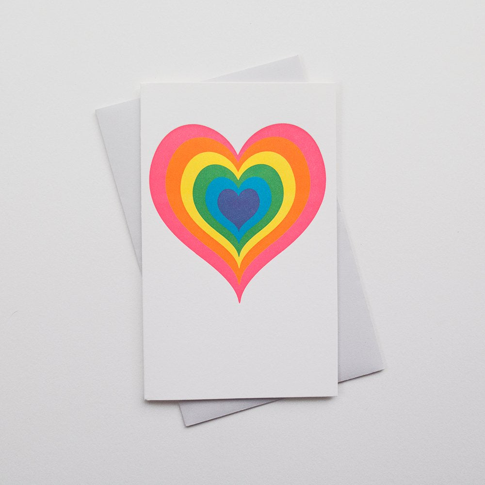Neon Heart Card