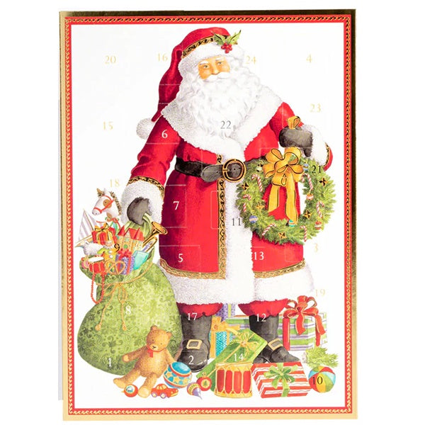 Santa Claus with Presents Advent Card