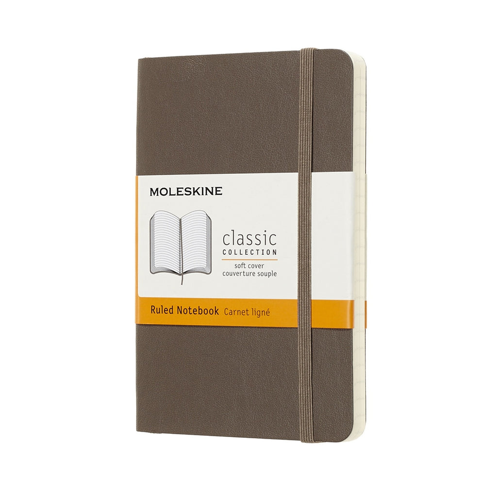 Moleskine Earth Brown Pocket Ruled Notebook Soft Cover