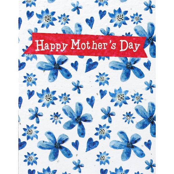 Happy Mother’s Day Blue Flowers Seed Card