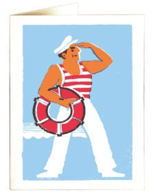 Sailor Blue Background Card