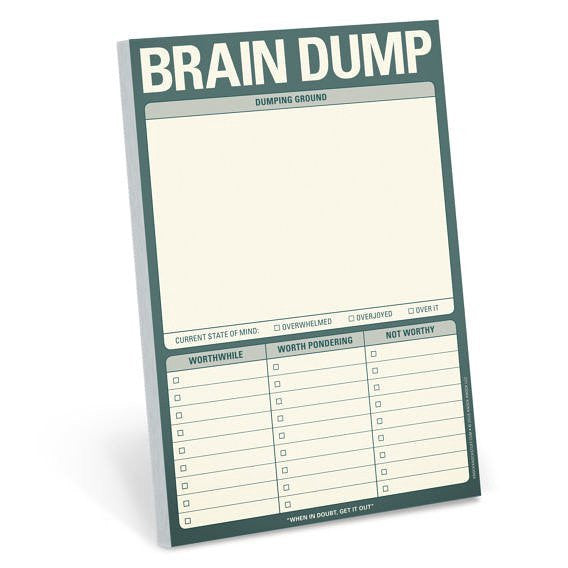 Brain Dump Note Pad