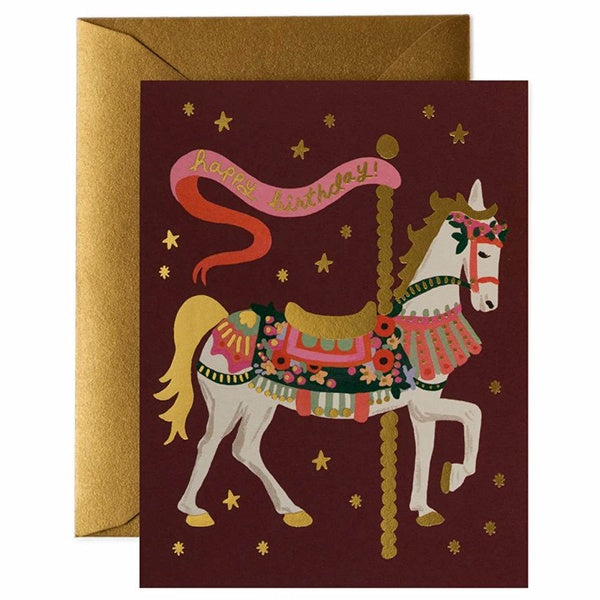 Carousel Horse Birthday Card