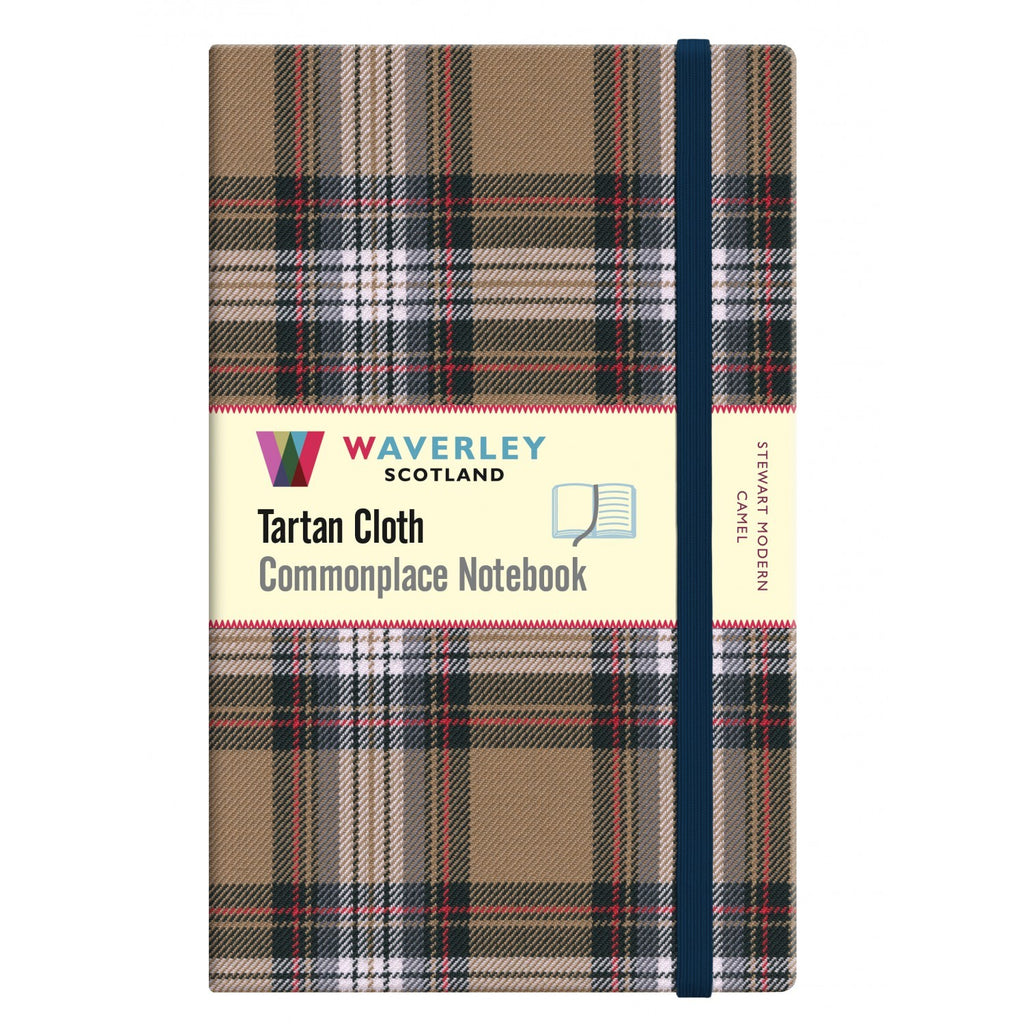 Tartan Cloth Notebook - Stewart Modern Camel (Large)