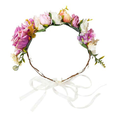 Pink, Purple And White Floral Crown