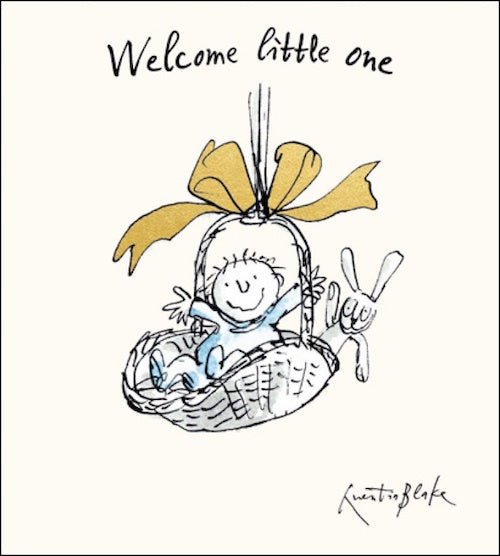 Quentin Blake Foiled New Baby Boy Card