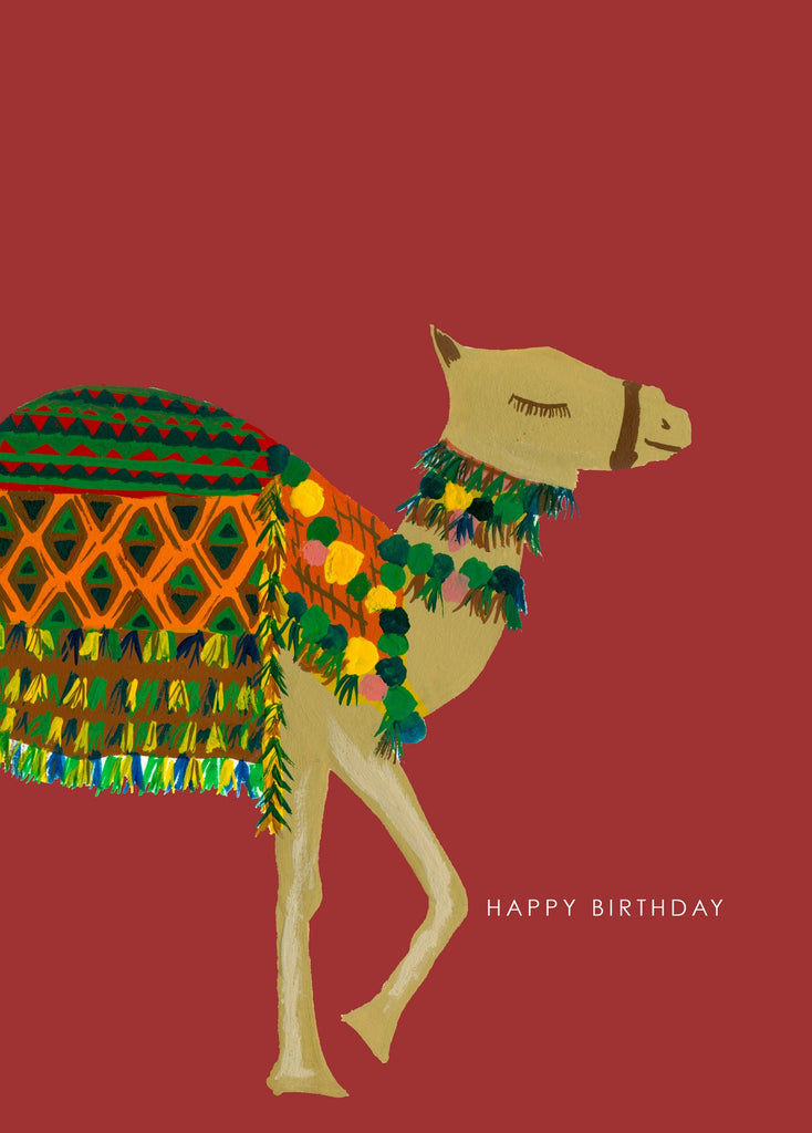 Happy Birthday Camel Card
