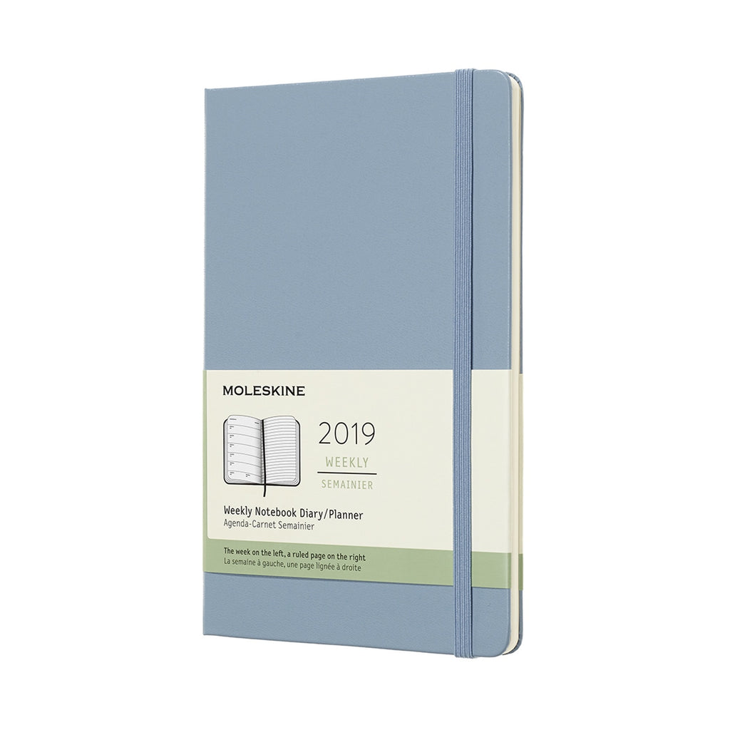 2019 Moleskine Large Weekly Planner Hardcover Cinder Blue