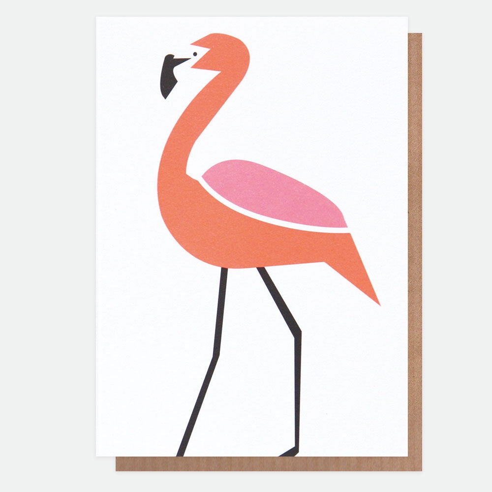 Neon Flamingo Card