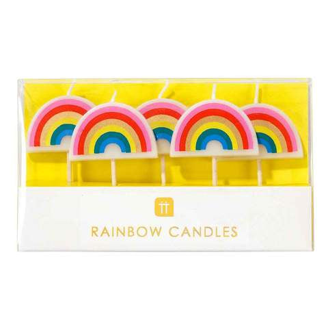 Rainbow Candles Pack of 5