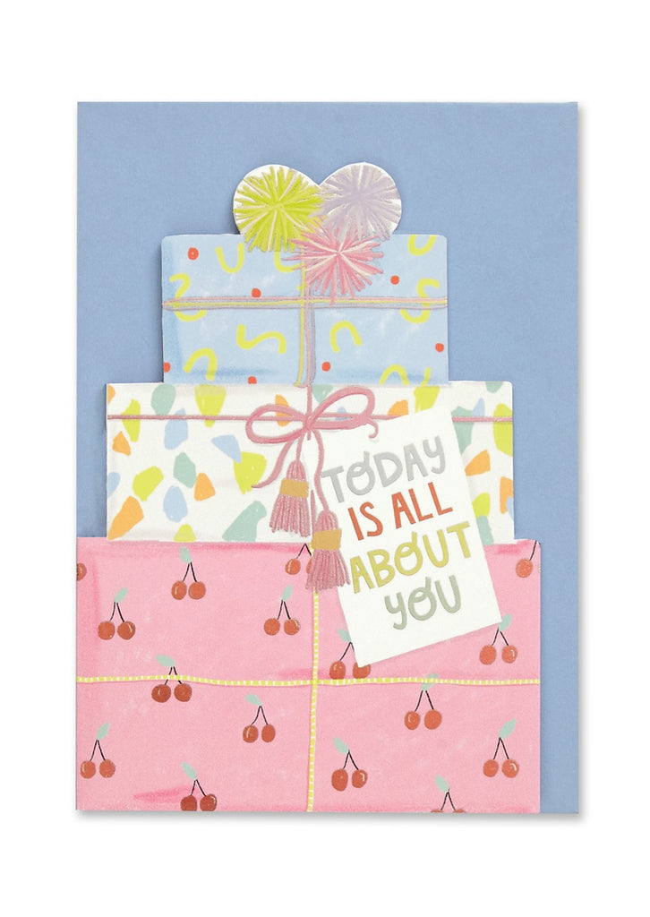 Today is All About You Cut Out Presents Card