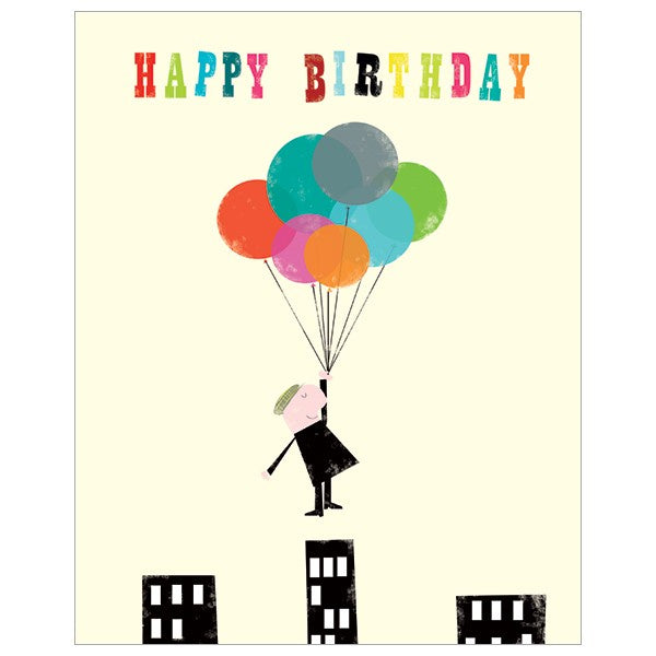 Happy Birthday Balloon Man Card