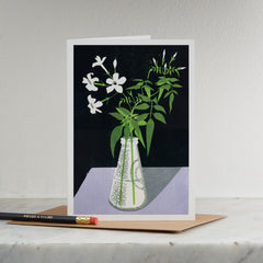Jasmine In A Vase Card