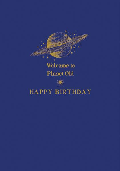 Welcome to Planet Old Birthday Card