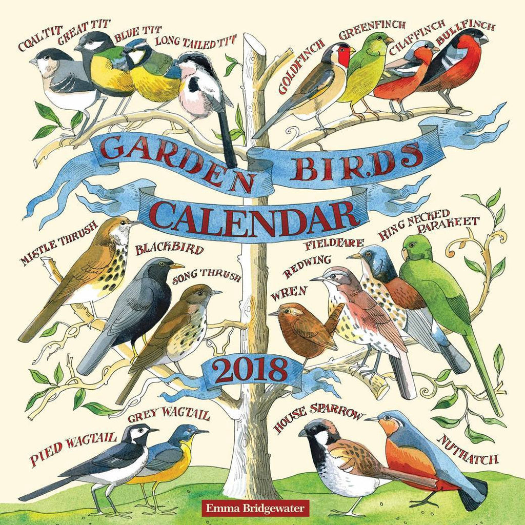 Emma Bridgewater Garden Birds Wall Calendar 2018