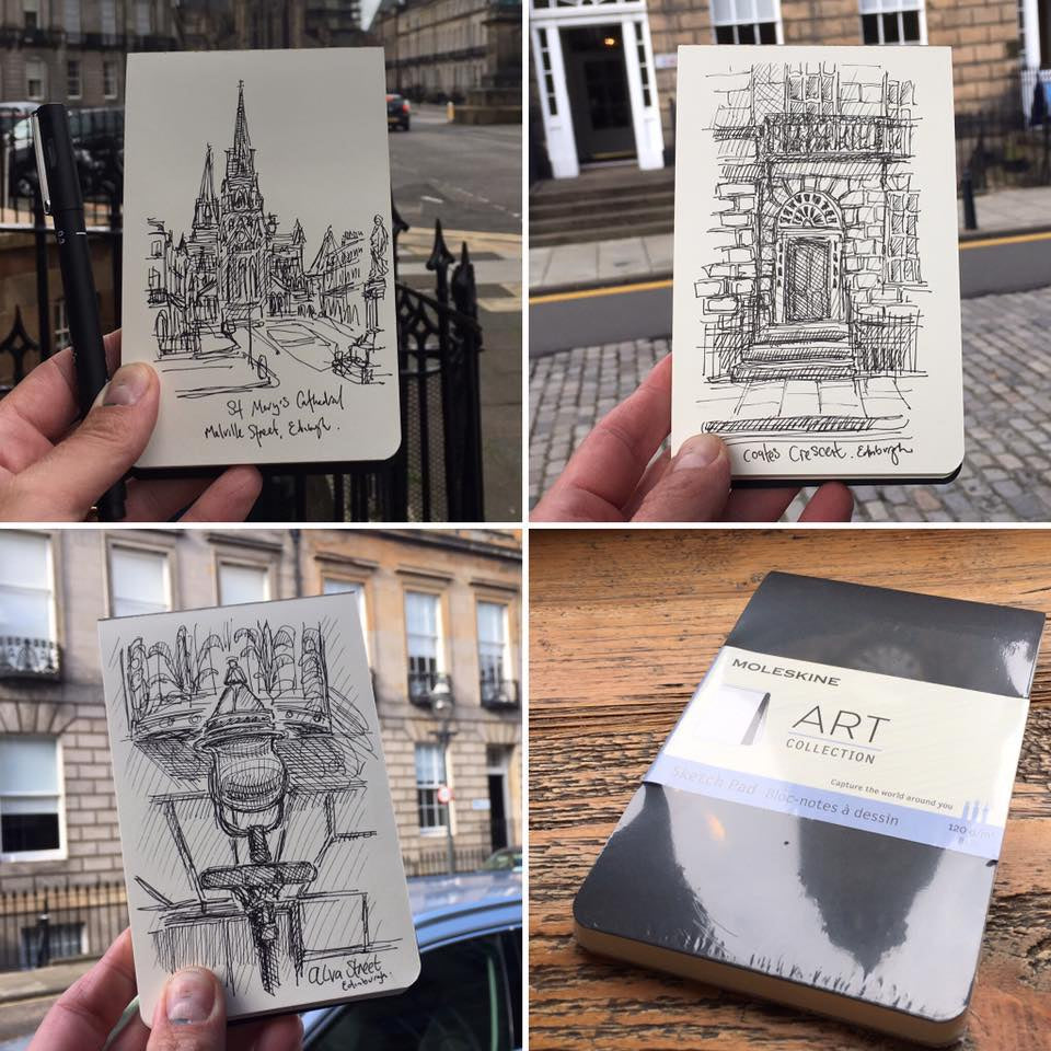 Moleskine Christmas Card Workshop with Edinburgh Sketcher 'Sketch Your Own Christmas Cards' - 17th November 2.30pm