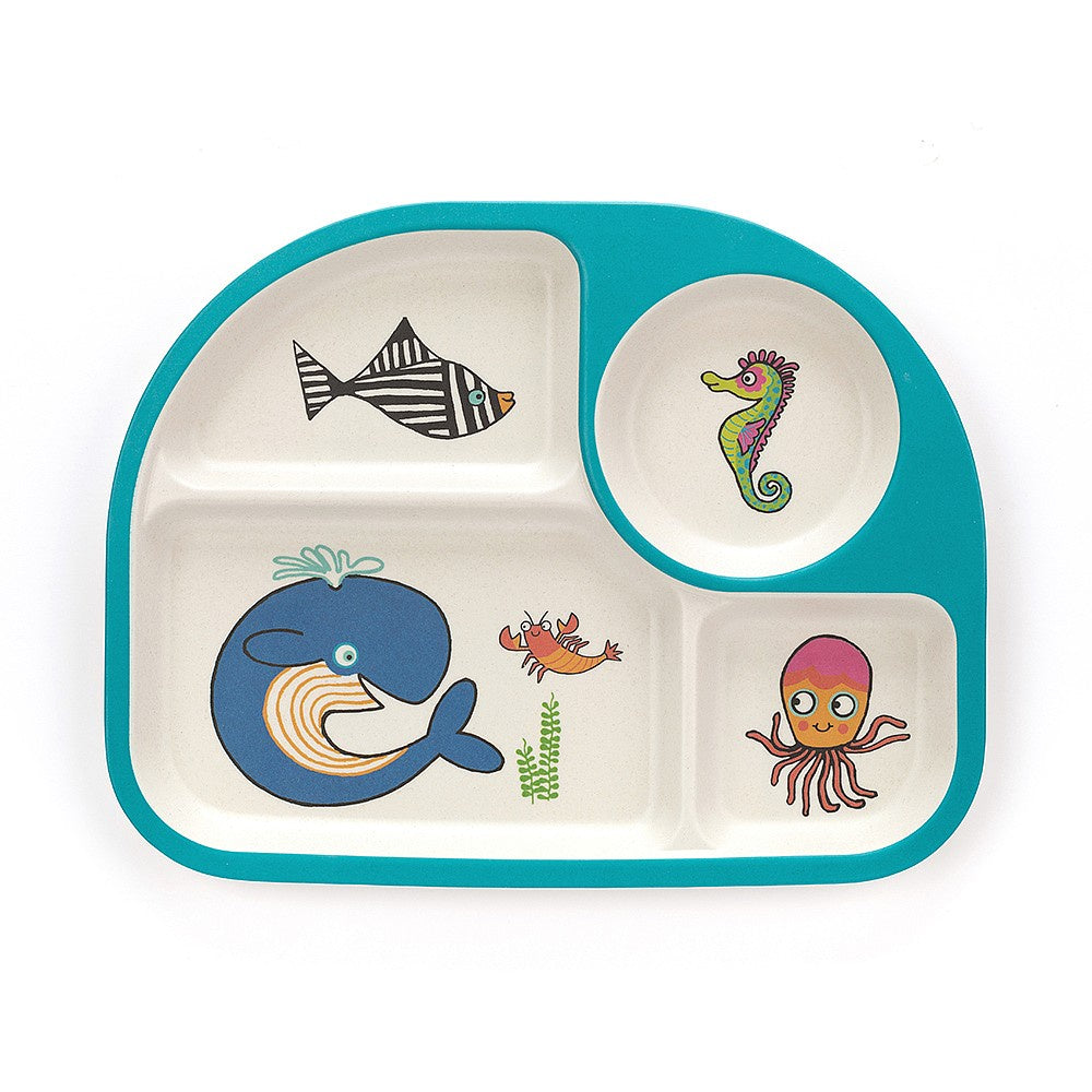 Sea Tails Bamboo Divided Plate