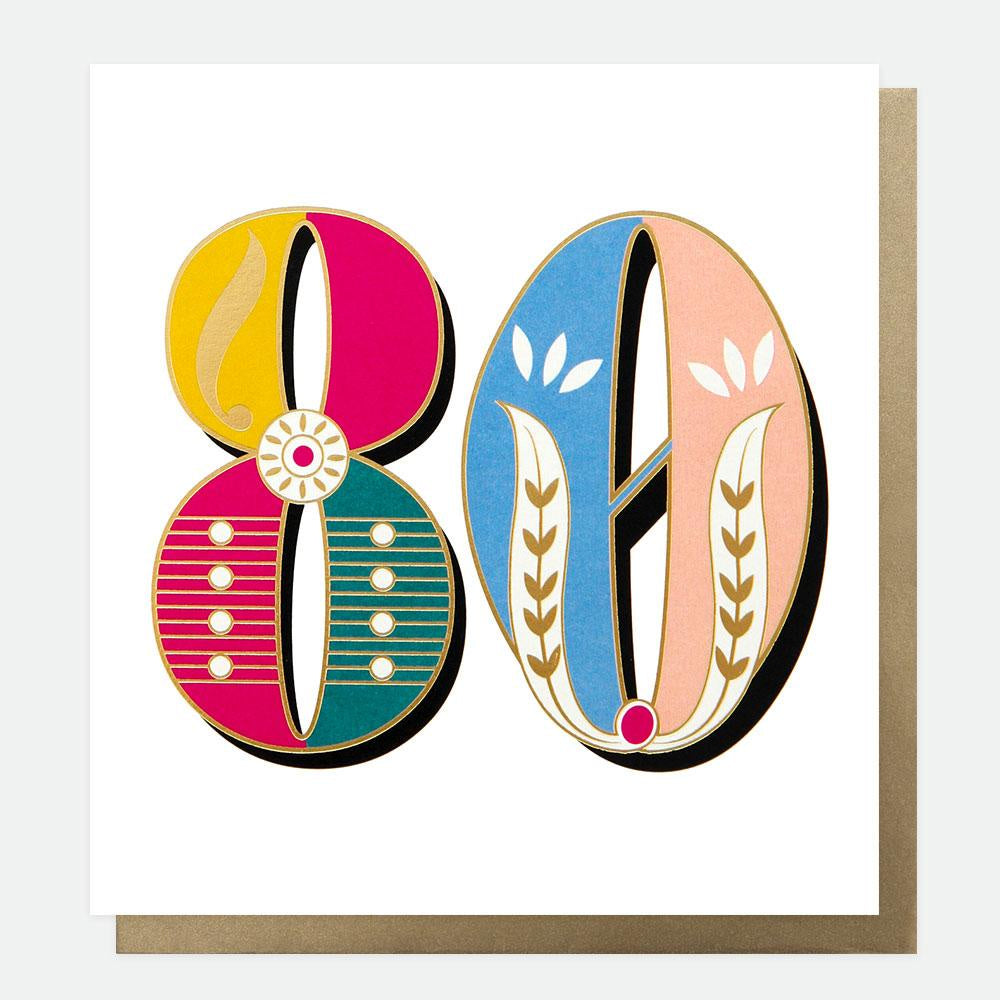 Age 80 Carnival Card